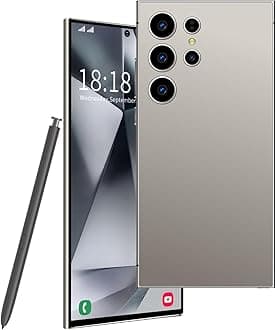 JopuziaC24 Ultra Smartphones,8GB RAM 256GB ROM Cell Phones,5G Full Netocm 6800mAh Battery+6.8" Display 120Hz 64MP Camera,10-Core High-Performance chip Phone（Starburst Gray）
