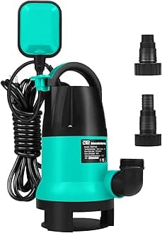 Sump Pump, Prostormer 1HP 3700GPH Submersible Clean/Dirty Water Pump with Automatic Float Switch for Pool, Pond,Garden, Flooded Cellar, Aquarium and Irrigation(Green)
