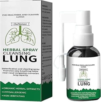 Herbal Spray Cleansing Lung - Respinature Herbal Lung Cleanse Mist, Lung Exerciser for Healthier and Cleaner Lungs, Powerful Lung Support, Natural Respiratory Cleanse & Breathe Spray - 20ml (1PCS)