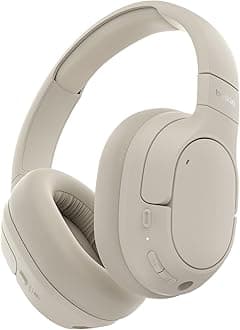 Belkin SoundForm Isolate Active Noise-Cancelling Wireless Headphones, over ear headphones with mic, Bluetooth headphones with 60H playtime, deep bass, CloudCushion ear cups for travel, home, office