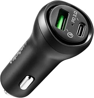 Spigen Total 45w(25w+20w) Fast Charging Car Charger Adapter Dual Port(Type-C,...