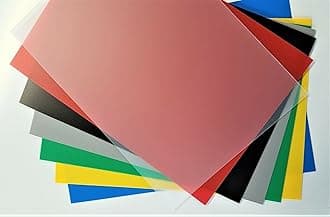 Plastic Sheet Polypropylene Coloured ViPrint Graphic Arts 0.8mm Thick A5 to A2 (No Colour, A3-420 x 297mm (16.5 x 11.7 in))