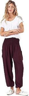 Happy Trunks Harem Pants for Women/Women’s Yoga Pants with Pockets (S-XXL) Hippie Clothes/Boho Clothes for Women/Beach Lounge