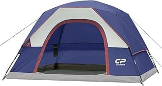CAMPROS Tent 4/6 Person Camping Tents, Waterproof Windproof Family Dome Tent with Rainfly, Large Mesh Windows, Wider Door, Easy Setup, Portable with Carry Bag