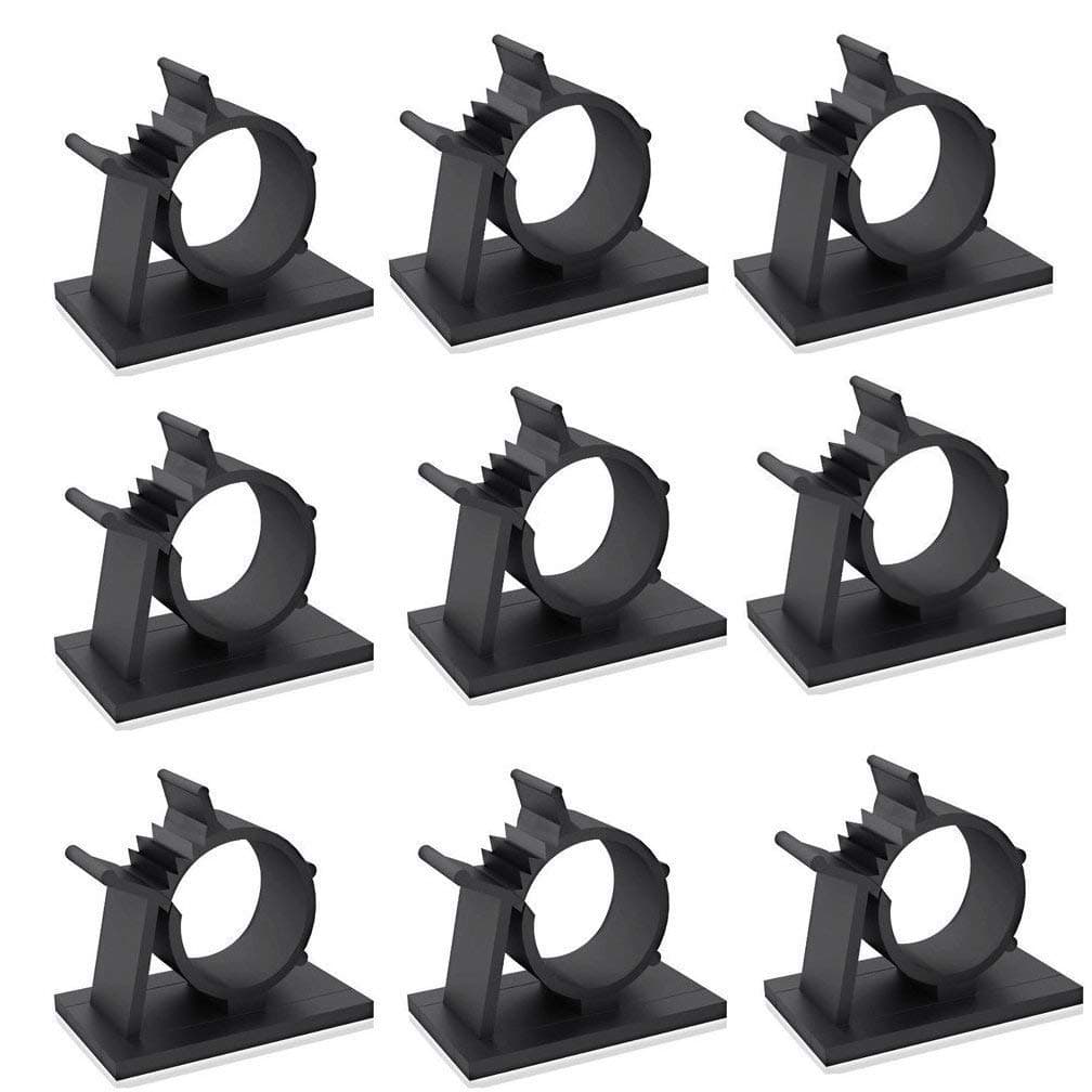 50 Pcs Black Clips Viaky Self Adhesive Backed Nylon Wire Adjustable Cable Clips Adhesive Cable Management Drop Wire Holder(50pcs-b)