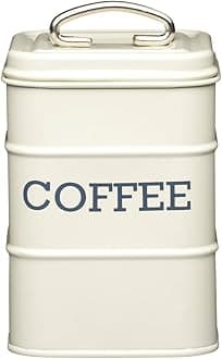 KitchenCraft Living Nostalgia Coffee Storage Canister, 4.3 x 6.7 inches - Antique Cream by KitchenCraft