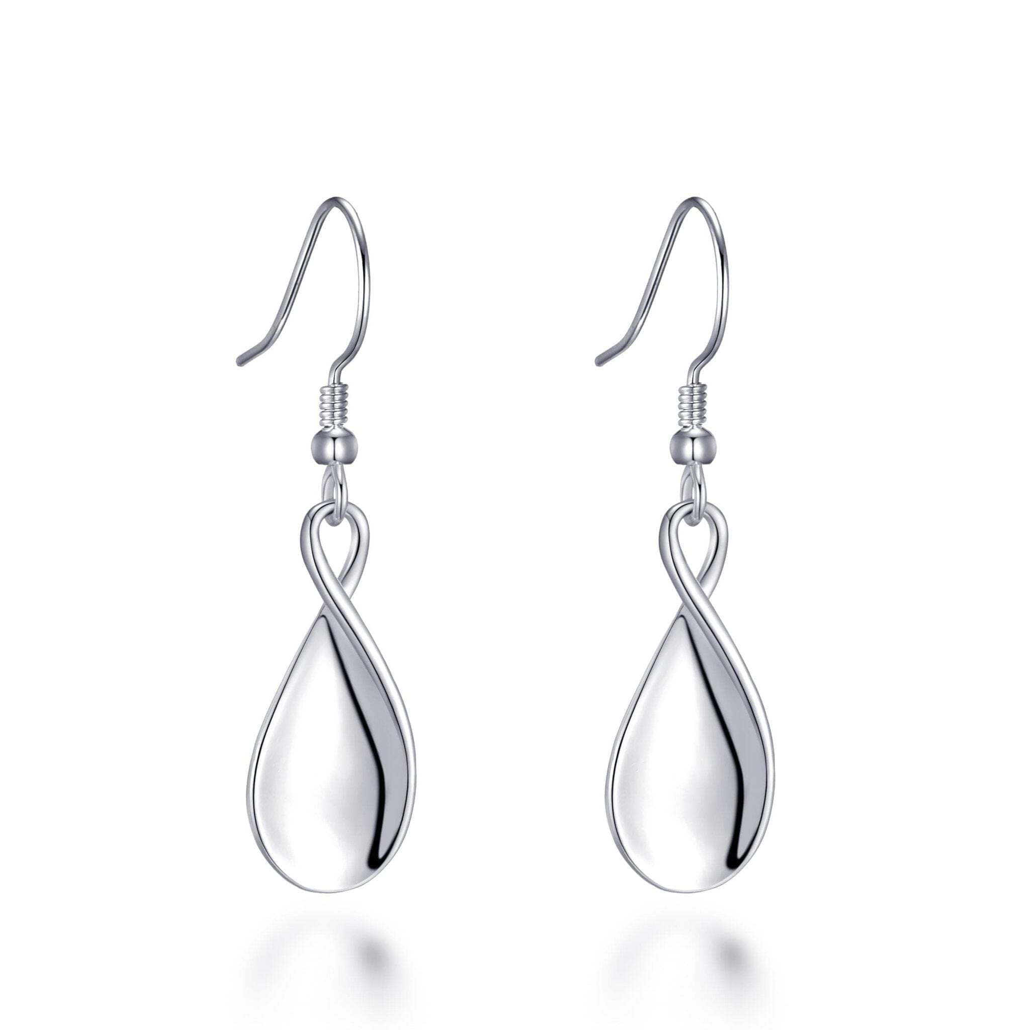 Philip Jones Sterling Silver Infinity Curve Earrings