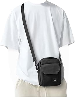Crossbody Bag for Mens,Travel Passport Wallet Bag for Men for Cell Phone, Small Neck Pouch Side Shoulder Bag for Men