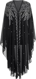 Muslim Dress for Women Loose Batwing Sleeved Hooded Beaded Embroidery Long Abaya Dress Kaftan Abayas Islamic Robe