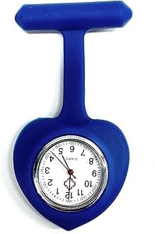 Aneroid Blood Pressure Sphygmomanometer Monitor, Stethoscope, Pen Light (Pen Torch), Tourniquet, Nurse Watch, Lanyard ID Card Holder - Starter Set (Blue with Heart Watch)