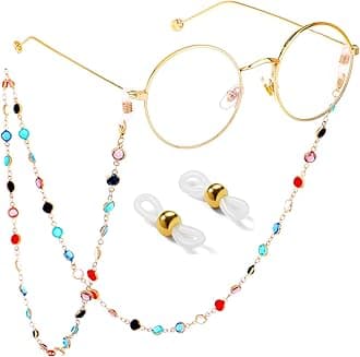 Colorful Beaded Eyeglass Chain Sunglass Holder Strap Eyeglass Necklace Chain Cord for Women