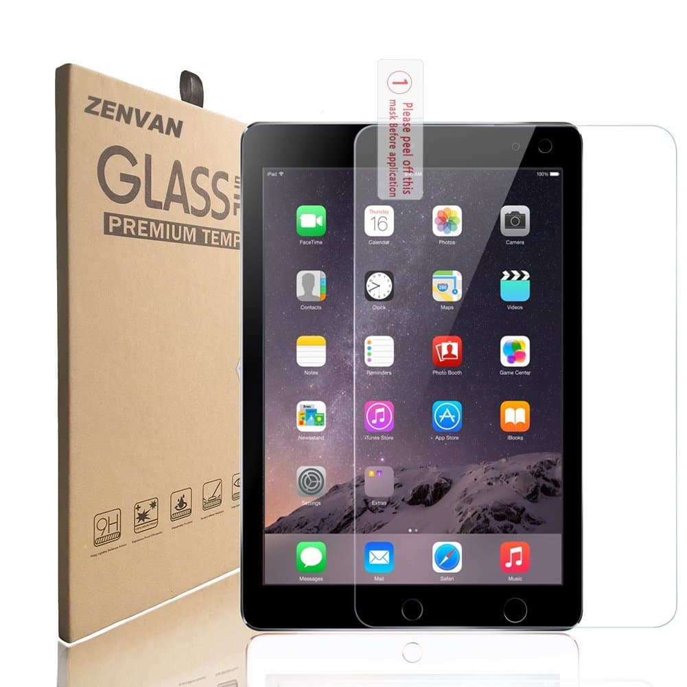 iPad Air 2 / iPad Air/iPad Pro 9.7 Screen Protector ZENVAN Tempered Glass Shield Guard Film