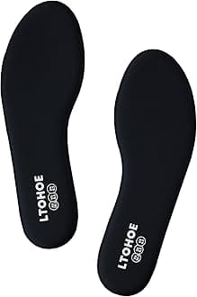 LTOHOE Memory Foam Insoles for Women, Replacement Shoe Inserts for Running Shoes, Hiking Shoes, Sneaker, Cushion Shoe Insoles Shock Absorbing for Foot Pain Relief, Comfort Inner Soles 8mm Black US 5.5