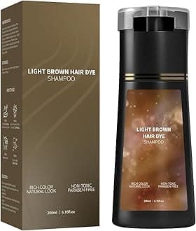 Polar Hair Dye Shampoo, Polar Hair care Instant Dye Shampoo, Natural Hair Color Shampoo for Gray Hair Coverage, Suitable for Women & Men (Light Brown)
