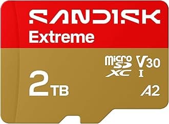2TB Extreme microSDXC Card, + SD adapter, (For Smartphones, Action Cams, Drones, Speeds up to 240 MB/s, 4K UHD) RescuePRO Deluxe, UHS-I, U3, V30