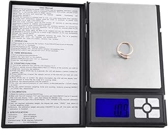 Digital Pocket Weighing Scale | Notebook Electronic Weight Scale Jewelry/Gold/Jewellery/Diamond Digital Weight Machine (0.1 g to 600 g, Black)