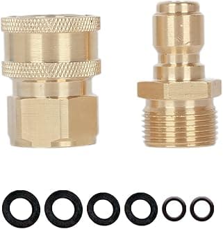 Brass Pressure Washer Hose Adapter Set,Quick Connector Pressure Washer Coupling Quick Disconnect Kit Fittings M22 Male Threaded Garden Hose Tap Connector Adaptor for Car Washing Spray Gun Connector