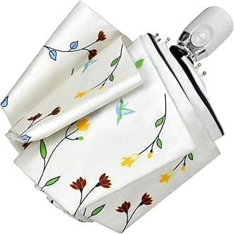 UV Sun Umbrella Compact Folding Travel Umbrella Auto Open and Close for Windproof, Rainproof & 99.9% UV Protection Parasol with Black Anti-UV Coating