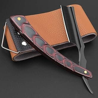 Professional Straight Edge Barber Razor,Straight razors for men, Premium Stainless Steel Shaver Razor with Shaving Strop for Men Home & Salon Grooming Using (NO.186)