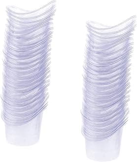 100 Pcs Non Sterile Disposable Plastic Eye Wash Cups Portable Disposable Measuring Cup 5ml Eye Flush Cleaning Cups Vials for Storage or First Aid Kit Use