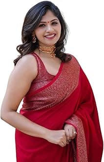 Pure Banarasi Style Women's Kanjivaram Silk Sari with Wedding Blouse (Yatri)