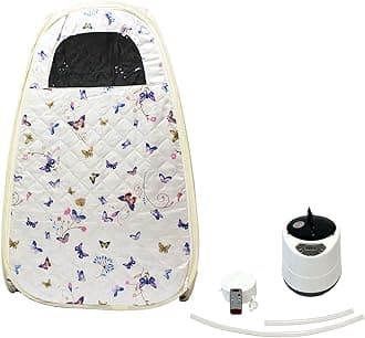 Portable Steam Sauna Foldable 2.6L 1200W Thicken Personal Therapeutic Sauna Detox Relaxation at Home with Remote Control Foldable Chair | UKCA Certified