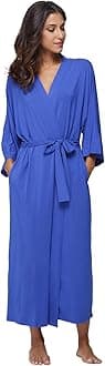 Women's Soft Robes Long Bath Robes Cotton Kimonos Sleepwear Dressing Gown,Solid Color