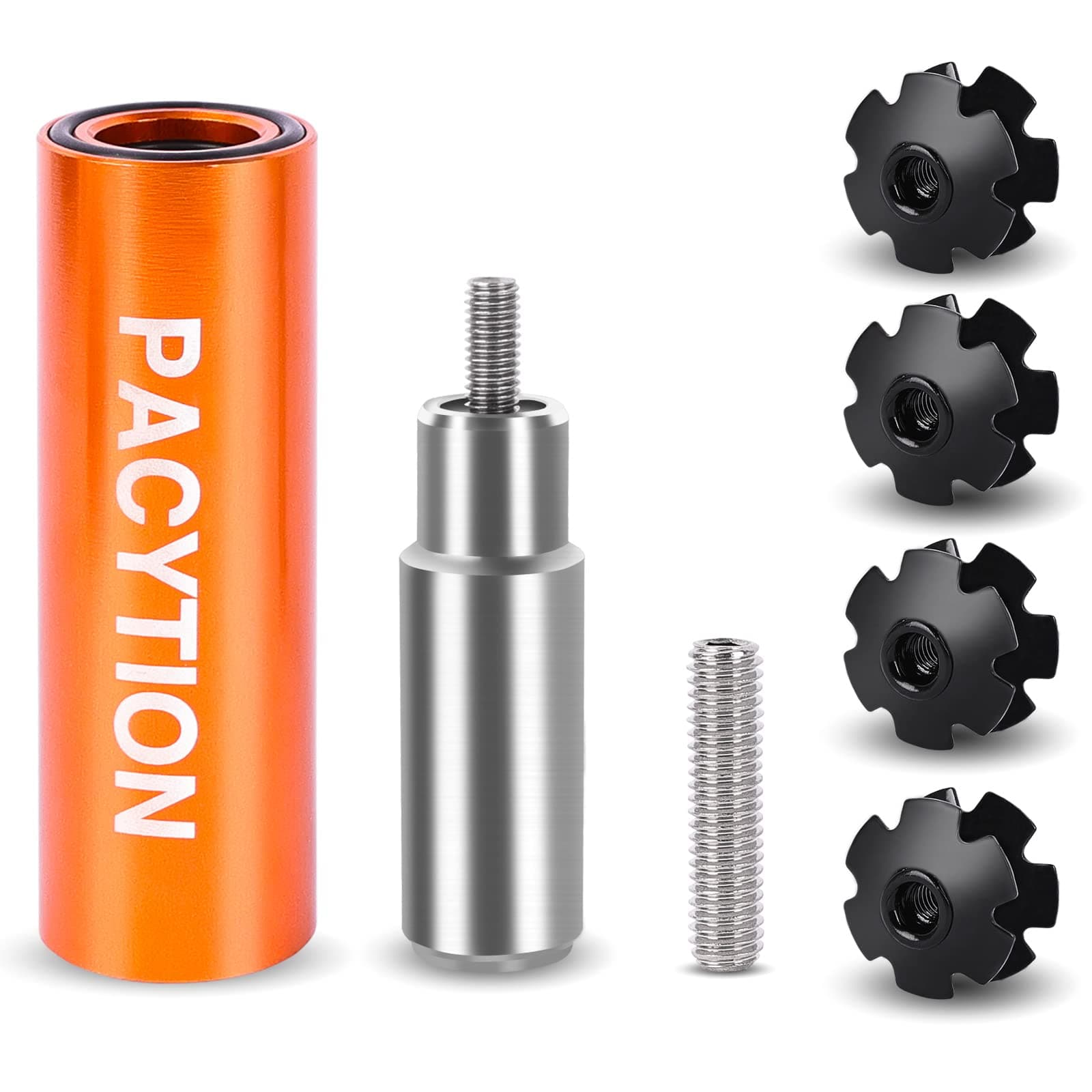 Bike Bicycle Fork Star Nut Setting Tool, MTB Star Nut Tool with 2 Spare Special Screws and 4 Star Nuts , Foundation Star Nut Setter Installation Tool Installer Install Tool (for 1-1/8" Fork Tubes)