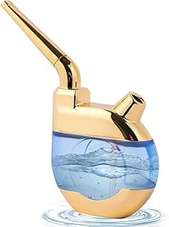 Portable Hookah Mini Hookah Mini Shisha Handheld Size Hookahs, Easy to Clean, Gift for Boyfriend, Father, Husband or Friends (Gold)