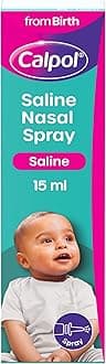 Calpol Saline Nasal Spray (1 x15ml), Calpol Decongestant Nasal Spray For Blocked Nose Relief, Non-Medicated Treatment to Wash Away Mucus, Suitable for All Ages