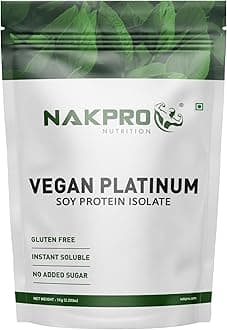 100% Soy Protein Isolate, Chocolate - 1kg | 25.3g Protein, 4.6g BCAA | Natural Vegan Plant Protein Powder | Easy To Digest | All Essential Amino Acids for Muscle Gain and Recovery