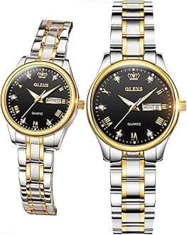 Women's Wrist Watches Day and Date,Black Small Face Watches for Women Waterproof Stainless Steel Quartz Analog Watch Ladies Fashion Casual Luxury Dress Woman Wristwatch,reloj de Mujer