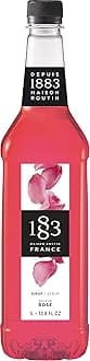 1883 Rose Syrup for Drinks, Made in France, 1 Liter Plastic Bottle