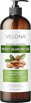 Sweet Almond Oil - 16 Fl Oz | 100% Pure and Natural Carrier Oil |Cold Pressed | Skin, Hair, Body & Face Moisturizing | Use Today - Enjoy Results…