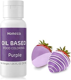 Oil Based Food Coloring for Chocolate - 30 Milliliters Upgraded Purple Oil Food Color for Baking Cake Decorating, Edible Food Dye for Candy Melts Cookies Easter Egg Icing Fondant Meringues