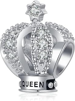 Princess Queen Crown Charm Compatible With Pandora Bracelets Jewelry Birthday Gifts for Mother Girlfriend Daughter Her Women