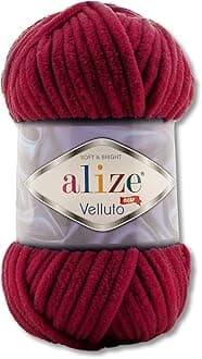 Wohnkult 100 g Alize Velluto Wool in 30 Selection (107 | Cherry)