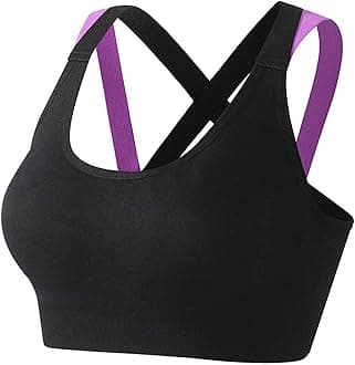High Impact Sports Bras for Women Wireless Racerback High Support Bra Breathable Workout Running Athletic Bras