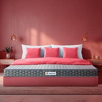 Sleepwell Stargold Mattress | Profiled HR Foam | Medium Firm | Anti- Sag Tech Mattress | Acuprofile Technology | Neem Fresche Technology | King Size | 78x72x5 | 5 Yrs Warranty