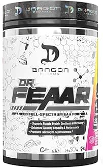 Dr. FEAAR® Advanced Full-Spectrum EAA Matrix, Supports Muscle Protein Synthesis and Recovery, Enhanced Training Capacity and Performance (30 Servings, Raspberry Lemonade)