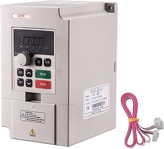 QNK 2.2KW 220V 3HP 11A AC VFD Converter Single to 3 Phase Inverter Variable Frequency Drive CNC Spindle Motor Speed Controller White