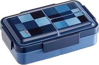 Skater PALT9AG-A Men’s Bento Box, Leak Proof, Fluffy, 1-Tier, Large Capacity, 28.7 fl oz (850 ml), Integrated Gasket, 4-Point Lock, Antibacterial, Denim