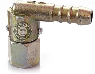 Quinze Brass Polished Revolving LPG Gas Stove Back Nozzle - Suitable for All Gas Stoves (Multicolour)