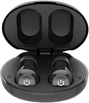 Balson AK-6812 Mini Rechargeable Hearing Sound Amplifiers for Old Age - Smart Noise Reduction, Easy Push Button Operation, and Stylish Ergonomic Design (Black)