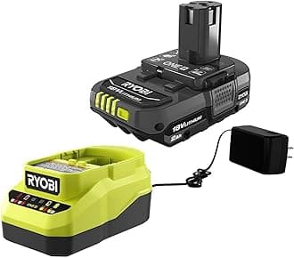 Ryobi One+ 18v Lithium Ion 2.0ah Battery and Charger Kit, Extreme Weather Performance Fast Charging Under 1 hour
