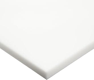 HDPE (High Density Polyethylene) Sheet, Opaque Off-White, Standard Tolerance, ASTM D4976-245, 0.5" Thickness, 12" Width, 12" Length