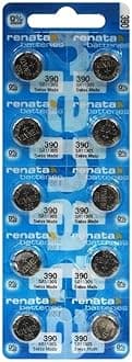 Renata 390 SR1130SW Batteries - 1.55V Silver Oxide 390 Watch Battery (10 Count)