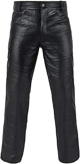 Genuine Leather Full Grain Motorbike Leather Pants, Motorcycle Style