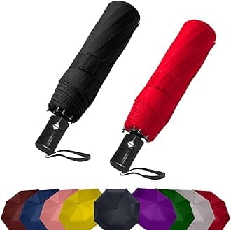 SIEPASA Windproof Compact Folding Compact Travel Umbrella Compact Portable Umbrella for Men Women Teens