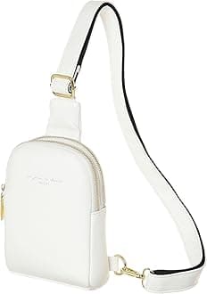 AOCINAINICAT Small Sling Bag Crossbody Vegan Leather Fanny Packs for Women Fashionable Chest Bag for Travel